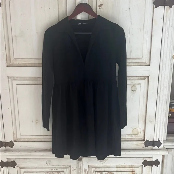chinese dress ladies Tunic Dress Stretch Twill Dress Stewart with Black Velvet Trim L / Red main image 0